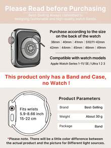 1 chiếc dây đeo đồng hồ bằng thép không gỉ màu bạc thời trang, tương thích với Apple Watch SE, Series 11/10/9/8/7/6/5/4/3/2/1, dây đeo từ tính cao cấp có thể điều chỉnh, phụ kiện thay thế cho vỏ đồng hồ 38mm 40mm 41mm 42mm 44mm 45mm 46mm 49mm - Bạc - Xem 8