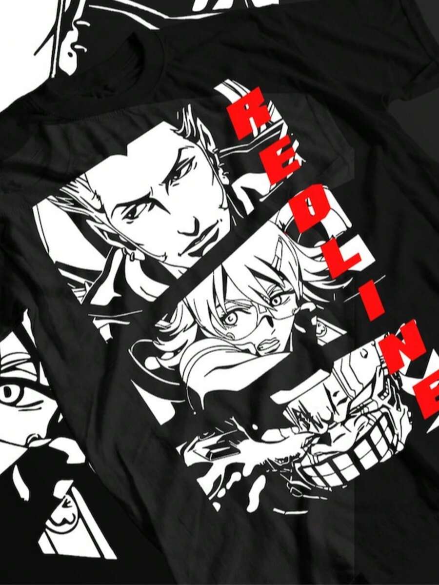 Unisex Redline Sonoshee Anime T-Shirt, Manga Sweet JP Shirt - màu đen - Xem 1