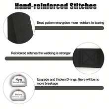 Un ensemble d'exercices de gym - comprenant 2 poignées de fitness et 2 sacs à mousqueton. Ces poignées de bande de résistance de préhension de gym conviennent pour le fitness, peuvent exercer la force de préhension et la force de la main, et ont de multiples fonctions - Noir - Voir 6