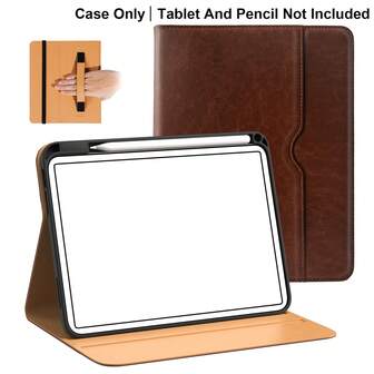 Compatible With IPad (A16) 11th Gen 11-Inch (2025 Model) / IPad 10th Gen 10.9-Inch (2022 Model), Protective Case With Pencil Slot, Premium Leather Folio Stand Case With Pocket, Auto Wake/Sleep Function