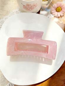 4件套女士波西米亚粉紫色大理石纹蝴蝶结花朵方形发夹，优雅百搭发饰，适合日常、休闲、派对、工作、度假、洗脸、化妆、搭配服装、情人节派对沙滩发夹 - 彩色 - 查看 8