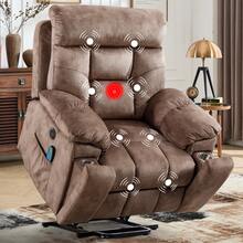 EBELLO Large Power Lift Recliner Chair With Massage And Heat For Elderly , Overstuffed Wide Recliners With 2 Cup Holders, Side Pocket And USB Port - 美規A型插(110-127V) - 查看 13