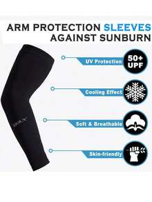 4Pairs Sun Protection Cooling Arm Sleeves Compression - Cover Up - Sun Sleeves For Men Youth,School Halloween Accessories Winter Gloves Sleeves Cover Arms Arm Warmers Autumn Outfits Halloween Costumes Black Arm Sleeve Gifts For Men - A - View 4