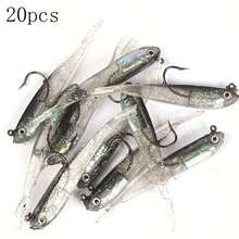 小灰鱼、小银鱼、软饵、铅钩、软鱼诱饵、亚仿真饵、仿生叉尾软饵 - 彩色 - 查看 16