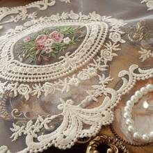 French Vintage Lace Placemats, Hollow Embroidered Rose Coasters, Afternoon Tea, Small Tablecloth, Photography Props, Decorations