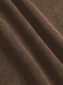 男士水洗宽松休闲圆领长袖T恤 - 咖啡棕 - 查看 4