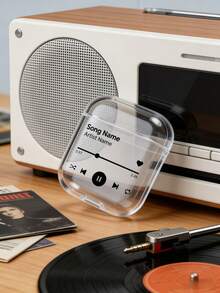 1个定制蓝牙耳机保护套，可个性化定制文字，完美保护和装饰您的耳机，音乐进度条设计，增添趣味和时尚感，是音乐爱好者的理想之选，也是送礼、生日、圣诞节、新年和特殊场合的完美礼物。