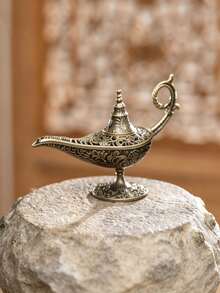 1pc Ramadan Lantern Incense Burner, Vintage Desktop Fragrance Decor, Incense Burner, Wishing Burner, Metal Incense Burner, Home Decor, Aromatherapy Tool, Incense Tower, Agarwood Container, Tea Ceremony Supplies, Gift - Multicolor - View 6