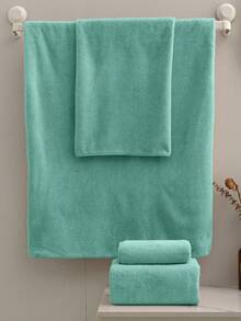 1pc/2pcs/4pcs Coral Fleece Solid Color Soft Absorbent Non-Shedding (Thin & Light) Convenient Unisex Home Daily Use Quick Dry Hair Towel, Face Towel, Bath Towel, Blanket, Nap Blanket, 34*75cm Towel 1pc Or 70*140cm Bath Towel 1pc Or 40*80cm Oversized Towel 1pc Or 90*170cm Oversized Bath Towel 1pc