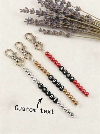 พวงกุญแจลูกปัดตัวอักษรอะคริลิคปรับแต่งได้, ชื่อ สโลแกน สถานที่ วันที่ ชื่ออัลบั้ม ของที่ระลึกคอนเสิร์ตส่วนบุคคล, เหมาะสำหรับวันเกิด วันวาเลนไทน์ การฉลองครบรอบ ของขวัญสำหรับพ่อ แม่ แฟน เพื่อน