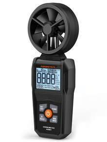 AEM01 Digital Handheld Anemometer, Measures Wind Speed, Temperature And Wind Chill Index, Records Max/Min Values