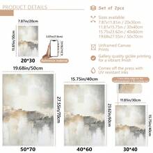 2 piezas/Set Póster abstracto blanco moderno, Impresión artística, Póster minimalista moderno, Decoración de pared abstracta neutra, Diseño de lienzo gris y blanco elegante, Adecuado para decoración del hogar, decoración de habitación, decoración de dormitorio, decoración de sala de estar, decoración de baño, decoración de pared, Opción de arte de pared con marco. - Multicolor - Ver 9