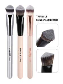 MAANGE 1/3pcs Durable & Practical Makeup Brush Set, Professional Portable Makeup Brushes Including Foundation Brush, Concealer Brush, Contour Brush, Highlighter Brush, Detail Brush, Suitable For Liquid Foundation Makeup, Great Gift For Women And Girls - Multicolor - View 6