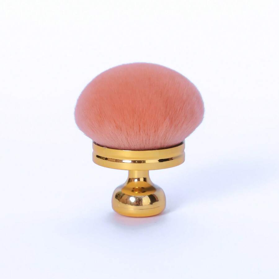 Brocha de Maquillaje Multifuncional para Polvo Suelto de un Pincel - Oro galvanizado + pelaje color piel - Ver 1