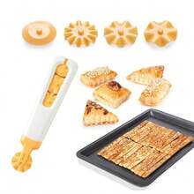 1 chiếc dao cắt bột pizza đa năng có thể thay đổi hình dạng, thích hợp để làm bánh ngọt, món tráng miệng và pizza. Một dụng cụ nhà bếp hoàn hảo, dao lăn 4 trong 1, một công cụ nhà bếp dễ dàng. - Nhiều màu - Xem 2