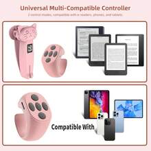 Remote Page Turner, Compatible With Kindle Paperwhite Oasis Kobo E-Readers, Camera Remote With Video Recording Function, Compatible With IPad And Android Tablets (Pink), Suitable For Summer Vacation, Travel, Portable Camera Shutter, Travel Camera Remote, Smartphone Remote Control