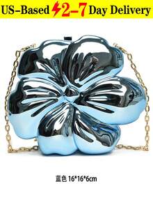 5PCS Women Cute Floral Clutch Purse Lovely Acrylic Evening Bag Fashion Circle Crossbody Bag For Shopping Sea Beach,Floral Evening Bag, Women's Clutch, 2025 New Arrival, Chain Shoulder Bag, Stylish And Sweet Wedding Party Bag - 彩色 - 查看 16