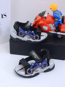 Summer New Fashion Comfortable Flat Sandals, Cool Open Toe Soft Bottom Non-Slip Hook And Loop Easy To Wear Leather Upper Breathable Beach Shoes, Suitable For Daily Wear