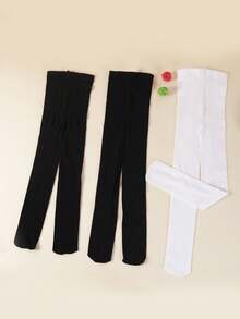 3對兒童超薄透氣防勾絲設計舞蹈或日常穿著秋季與春季 - 彩色 - 查看 6