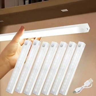 19.69/11.82/7.87/3.93 Inch Cabinet Lights, Cabinet Lighting, Home LED Lighting Kit (With USB Charging Cable), With Motion Sensor/LED Strip/Cabinet Undershelf Lights, Modern Minimalist Style, Warm White/White Light, Easy Installation