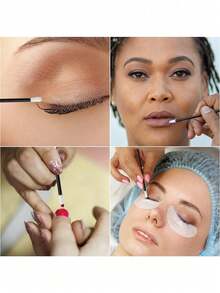 500pcs/Pack Multi-Functional Single-Head Lip Brush, Portable Lip Gloss Brush, Lip Cream Concealer Eyeshadow Brush, Fluffy Lip Brush, Nail Art Excess Glue Cotton Swabs, Eyebrow Lip Makeup Cotton Swabs, Nail Gap Cleaning Tool