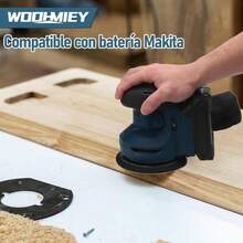 Lijadora Orbital Inalámbrica 20V con Motor de Escobillas Velocidad Ajustable Incluye Bolsa de Polvo y 12 Lijas Compatible con Baterías M Akita Enchufe de EE. UU. - Tipo de Enchufe A USA (110-127V) - Ver 3