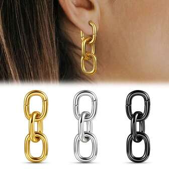 1 adet 4 mm (6 g) Paslanmaz Çelik Zincir Bağlantılı Kulak Genişletici - Ağır Hizmet Tipi Vücut Piercing Takısı, Günlük Kullanım ve Hediyeler İçin Dayanıklı ve Şık