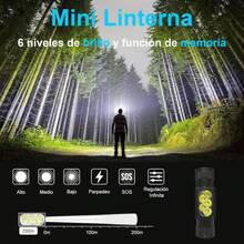 GFHGJH Lampara de Cabeza Recargable,Mini linterna de 1800 lúmenes,cuentas de lámpara de 5 ojos-Súper brillante de 6 modos Con Estanqueidad IP68,Resistencia a Caídas de 1,5 m,para rescate,Camping - negro - Ver 3