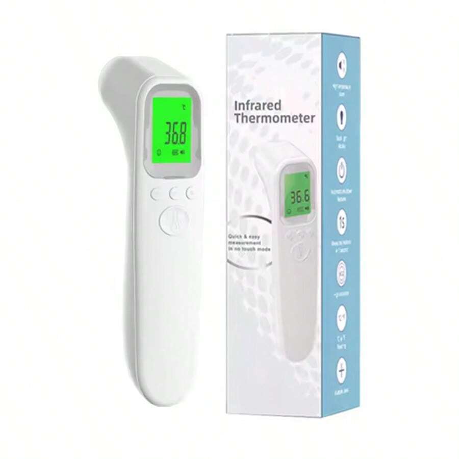 Termómetro infrarrojo digital/termómetro frontal portátil/termómetro clínico sin contacto - Blanco - Ver 1