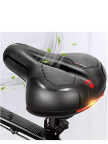 WIDE EXTRA COMFY BIKE BICYCLE GEL SPORTY SOFT PAD SADDLE SEAT/HANDLEBAR GRIPS - Black - View 1