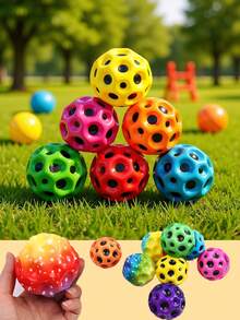 1/2个腕部弹性锻炼球，附赠礼品袋，颜色随机，减压挤压球，泡沫球，月亮球，易握，腕部锻炼游戏，趣味玩具，节日生日好礼，锻炼手部协调能力，互动游戏，趣味设计，轻盈球体，泡沫材质，高品质泡沫，弹力球，手部锻炼器，派对游戏，家庭娱乐