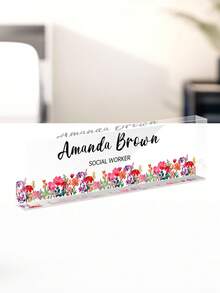 Custom Acrylic Teacher Desk Name Plate - Personalized Teacher Appreciation Desk Sign, Customizable Teacher Gifts For Desk Decor - Teacher Nameplate With Vibrant Design For Classroom Back To School,Ornamental,Reusable,Multi-Functional,Modern,Colorful,Cute,Vintage,Custom,Personalized,Unique,Customized,Workers,Clients,For Business/Work/Office,For School