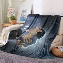 Alien Stage Anime Theme Printed Plush Blanket Four Seasons Soft Comfortable Blanket Suitable For Bedroom Bed Sofa Nap Warm Blanket Home Blanket Home Decoration Holiday Birthday Gift Christmas Gift HTL1228, Bedroom Accessories, Fun Patterns, Modern Design, Comfortable Fabric, Durable Material, Decorative Throw Blanket - 彩色 - 查看 6