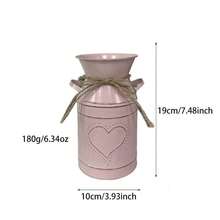 Multi-Color Heart-Shaped Double-Ear Vase, 4 Colors Available, Suitable For Placing In Living Room, Kitchen, Foyer, Or Tabletop, Can Hold Dried Flowers Or Used As Decor - Heart-shaped Double-eared Teapot - View 3