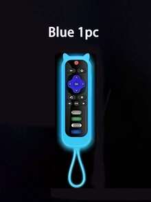 1pc/2pcs TV Remote Control Cover For Roku TV Remote/Roku Simple Remote/Roku Voice Remote For Office, Voice Remote Control Battery Cover, Glow-In-The-Dark Universal Silicone Case, Never Lose Battery Cover, Wide Compatibility, In Various Colors, Cover Can Glow In The Dark. Full Protection, Seamless,Wear Resistant - 彩色 - 查看 19