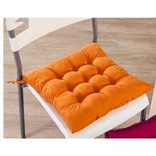 R-uministyle Set of 2 Padded Cusion Cair Cusions Seat Pad wit Ties Dining Cairs Ken n Indoor Outdoor Seat Pad Cusion Orange - Naranja - Ver 5