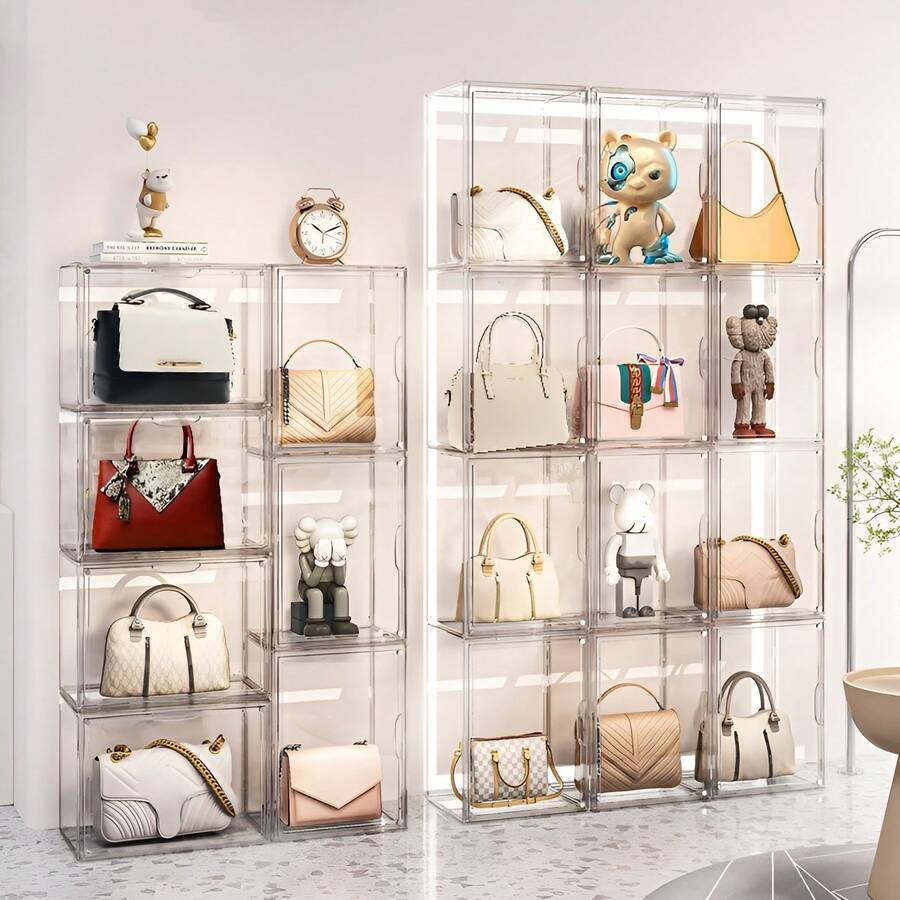 Lifevilion Display Case Large Clear Display Box Dustproof Storage Bins Containers Organizer Bag Show Box For Figures Toys Collectibles Car Model - 無色 - 查看 1