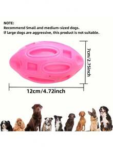 坚不可摧的吱吱作响的足球，狗狗磨牙玩具 - 耐用橡胶球，适合爱啃咬的狗狗，磨牙和玩耍皆宜 - 小型犬的完美礼物，尽情享受啃咬和玩耍的乐趣 - 狗狗礼物，圣诞节、万圣节佳品