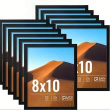 8x10, 5x7 Black Frame Set, Used For Collage Wall Decoration Of Various Photos, For Wall Or Desktop Display, Hanging Or Desktop Display, For Valentine'S Day Decoration And Gifts 5/10pcs Frame