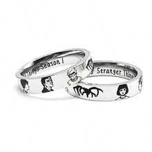 1pc American TV Series Peripheral Strange Stories Ins Ring Women's Small 11 Niche Ring Men's Tail Ring Washable Ring Bracelet, New Year's Gift, Valentine's Day Gift, Easter Gift