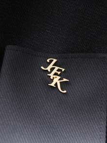 Customized Initial Cufflinks, Premium Cufflinks, Groom Jewelry, Wedding Gift, Perfect Boyfriend Gift, Valentine's Day Gift, Birthday Gift, Christmas Gift, Halloween Gift, New Year Gift - Gold-style 1 - View 4