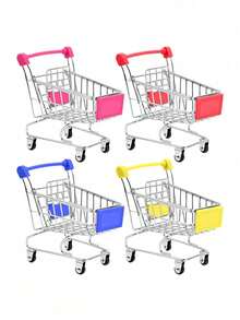 1 chiếc hộp lưu trữ xe đẩy mua sắm mini bằng thép không gỉ - hộp đựng sắp xếp hồ sơ và đồ dùng linh tinh hình chữ nhật - Nhiều màu - Xem 9