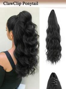 20" Ponytail Extension, Long Wavy Curly Claw Clip In Ponytail Hair Extensions, Natural Synthetic Hairpiece For Women Daily Wear - Multicolor - View 16
