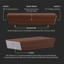 Rolling Knife Sharpener, 5/2 Angles (12°, 22°), With Replaceable Diamond Wheels And Magnetic Base Magnetic Sharpening Stone Kit For Kitchen Knives, Chefs, And Home Cooking - Kitchen Birthday Holiday Gift - Brown - View 6