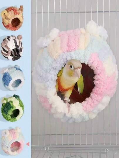 1 عش طائر، عش دافئ للطيور الصغيرة في الشتاء، عش نوم معزول بنمط شريط النمر للببغاوات، صندوق تدفئة عش طيور التكاثر، عش طيور دافئ للببغاوات، عش شتوي معزول بنمط شريط النمر للببغاوات وطيور الكوكاتيل