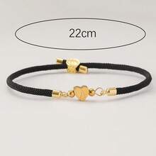 1件时尚创意铜镶嵌锆石字母DIY手链饰品，时尚精致，可调节，26个A-Z字母吊坠，节日礼物，适合日常佩戴 - 彩色 - 查看 4