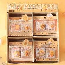 1 Set Of 2 Mini Sticky Notes - Cute Cartoon Notebook With Adorable Animal & Food Designs, Multi-Functional Stationery Pendant, Perfect For Back-To-School Or Birthday Gifts, Cute Notebook, School Supplies, Playful Design, Durable Paper, Mini Notebook Keychain, Mini Notebook Bulk, Mini Notebook A5, Mini Notebook A4, Stationery Items, Postits, Office Accessory, Cheap Stationery, Sticker, Note Pad, School Material, Cute Stationery, Sticky Note Aesthetic, School Accessory - 彩色 - 查看 4