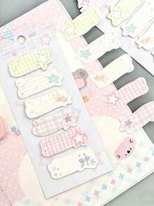 120pcs Cute Cat Shaped Sticky Notes, Cartoon Memo Pad, High-Quality Stickers For Students, Ins Style - Multicolor - View 1