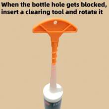 2pcs Sealing Glue Cap And Nozzle Cleaner, Portable Minimalist Design, Replaceable Sealing Cover. Prevents Glue Drying, Cleans Clogged And Residual Materials, Suitable For DIY Home Improvement Projects - Multicolor - View 3