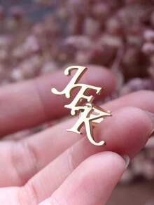 Customized Initial Cufflinks, Premium Cufflinks, Groom Jewelry, Wedding Gift, Perfect Boyfriend Gift, Valentine's Day Gift, Birthday Gift, Christmas Gift, Halloween Gift, New Year Gift - Gold-style 1 - View 8